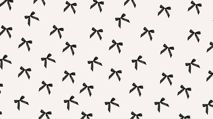 Black Bow Pattern Wallpaper
