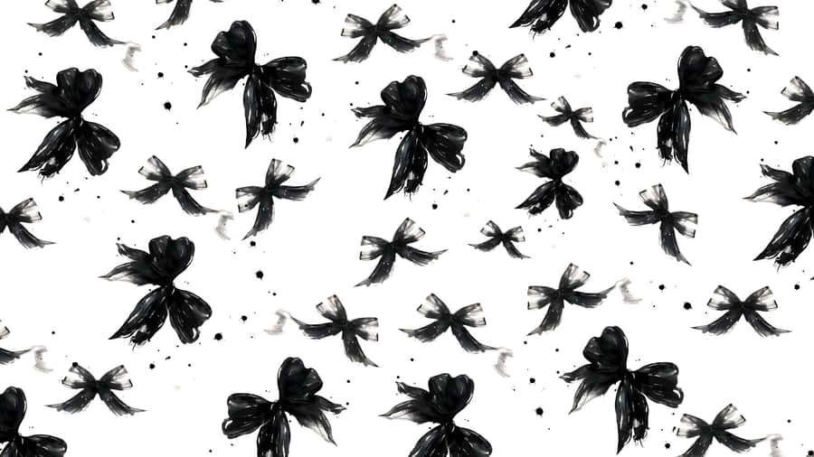 Black Bow Pattern Wallpaper