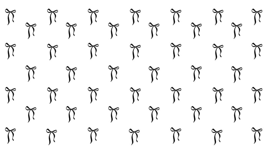 Black Bow Pattern Wallpaper