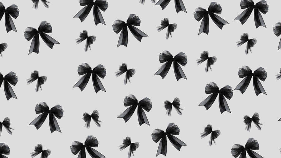 Black Bow Pattern Wallpaper