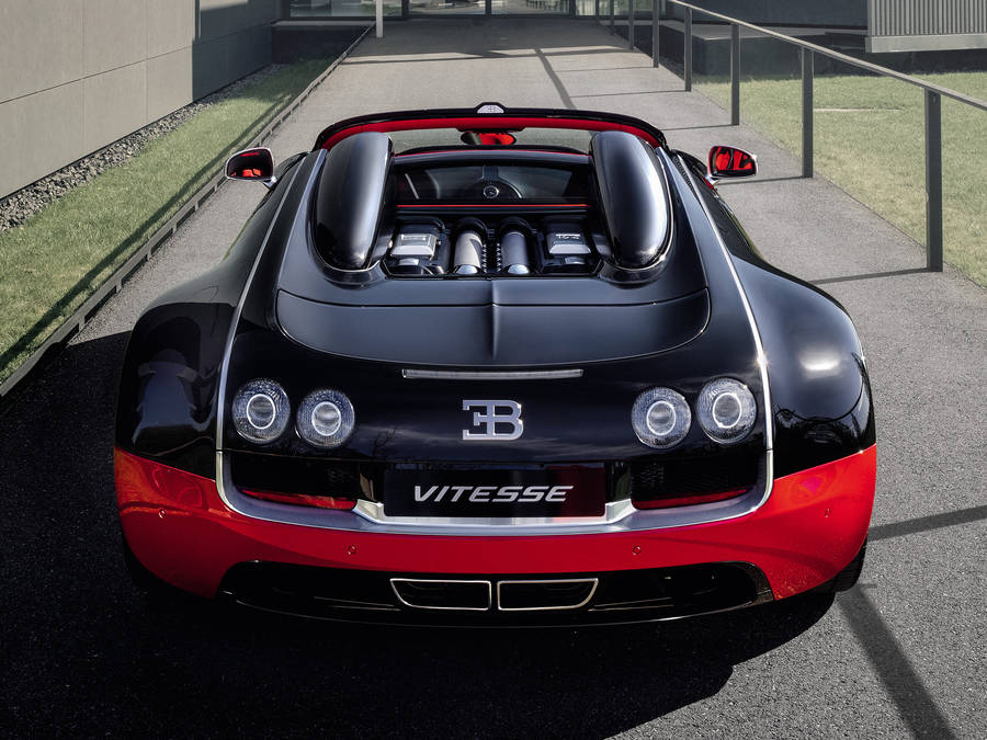 Black Bugatti Veyron Back Iphone Wallpaper