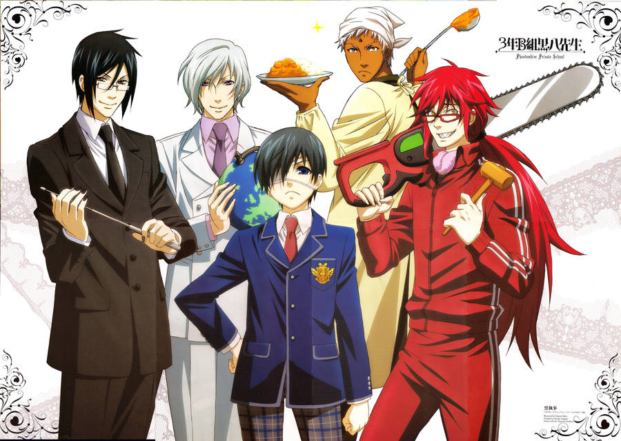 Black Butler Group Photo Fanart Wallpaper