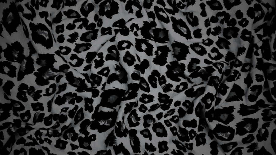 Black Cheetah Print Fabric Wallpaper