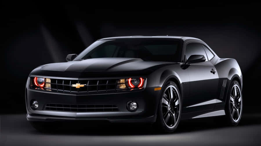 Black Chevrolet Camaro Sports Car Wallpaper