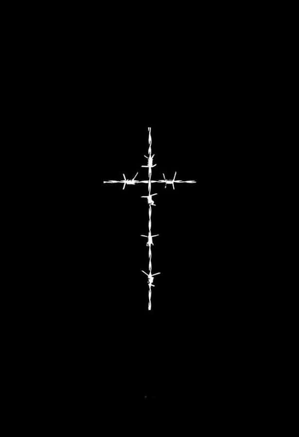 Black Cross Outline Wallpaper