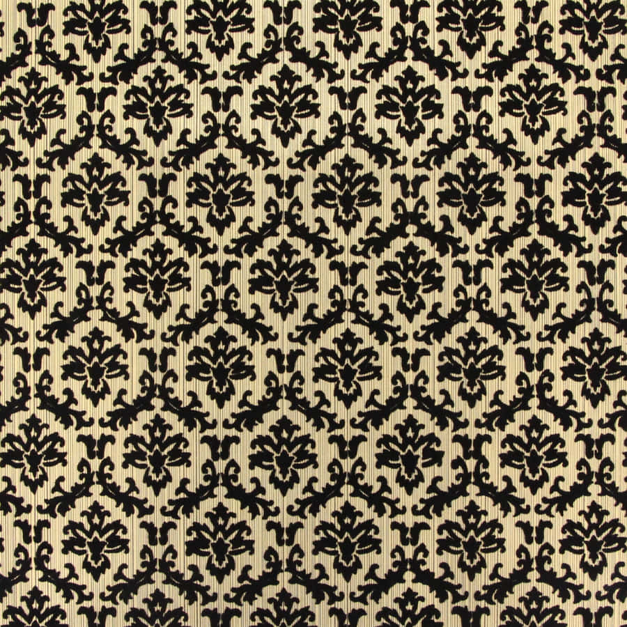 Black Damask Pattern Texture Wallpaper