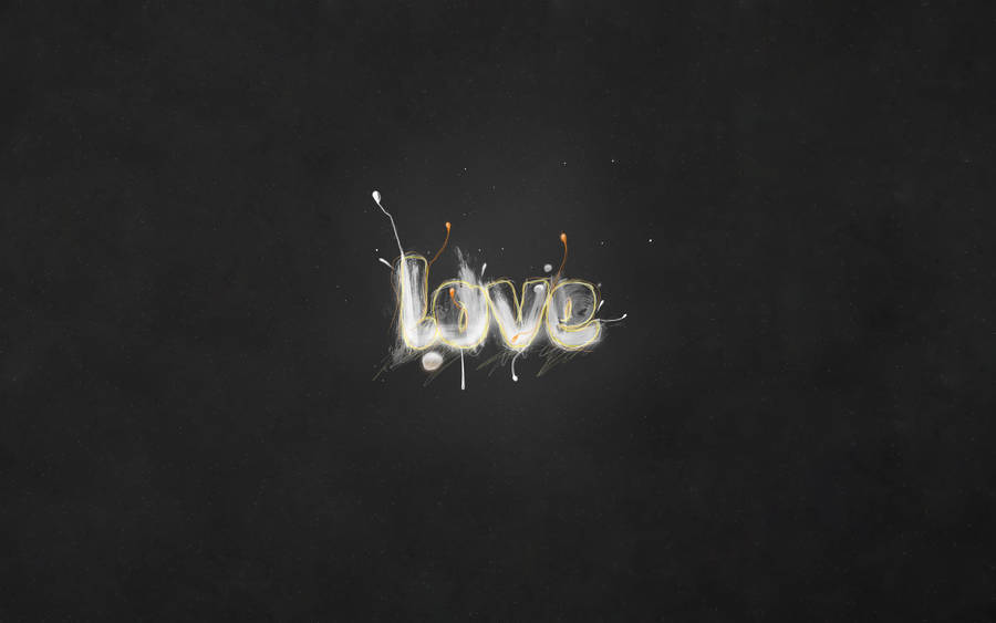 Black Day Love Word Art Wallpaper