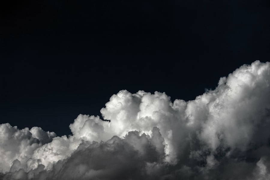 Black Day White Clouds Wallpaper
