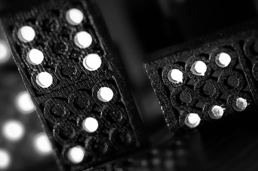 Black Domino Tiles Wallpaper