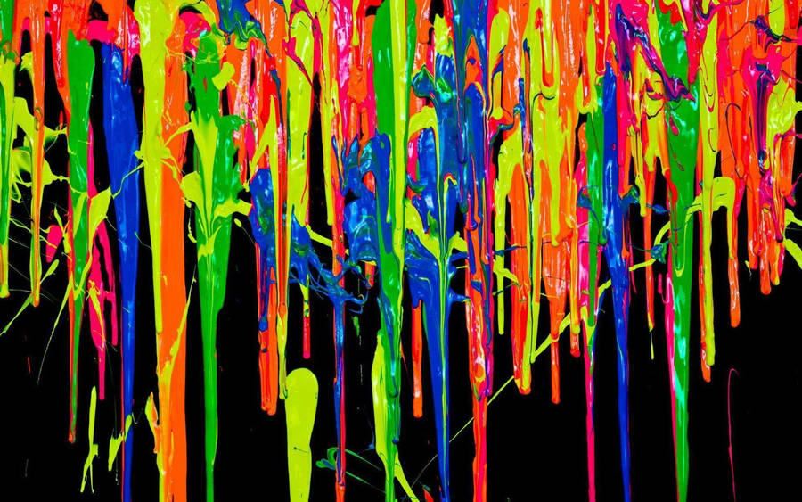 Black Drippy Paint Wallpaper
