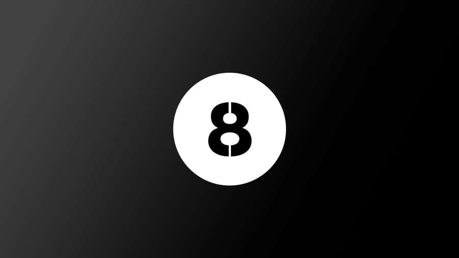 Black Eight Ball Icon Wallpaper