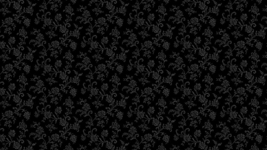 Black Floral Pattern Background Wallpaper