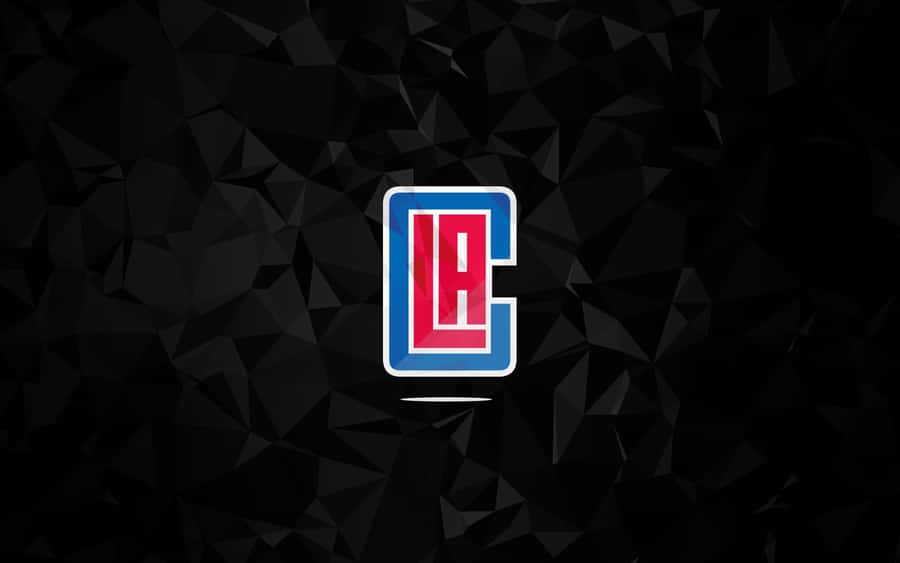 Black Geometric Nba La Clippers Team Logo Wallpaper