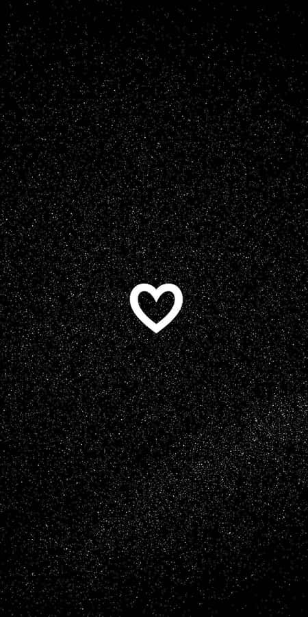 Black Glitter Hearti Phone Wallpaper Wallpaper