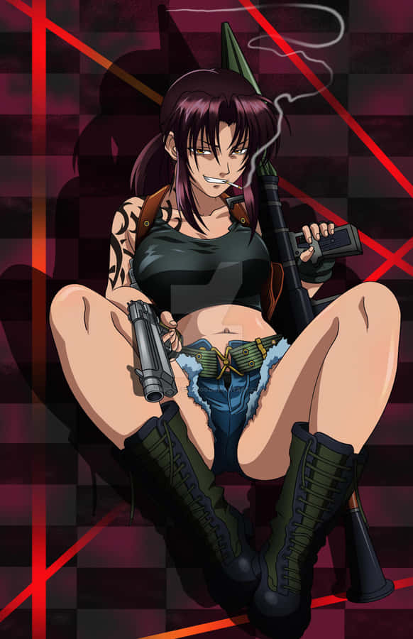 Black Lagoon Revy Armedand Dangerous Wallpaper