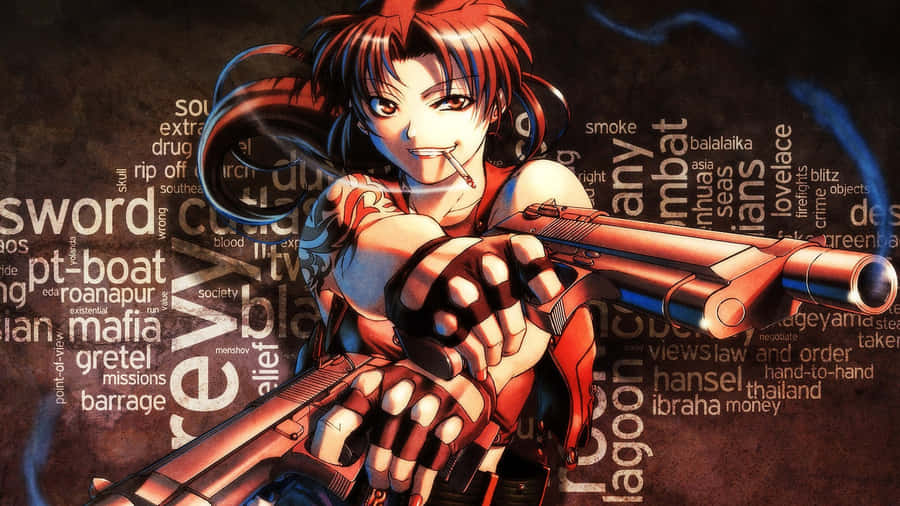 Black Lagoon Revy Armedand Dangerous Wallpaper