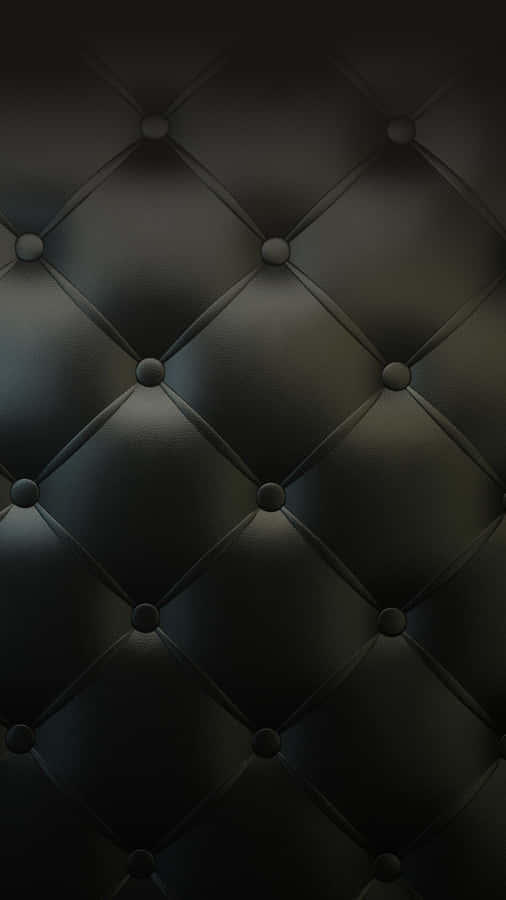 Black Leather Tufted Texture Wallpaper
