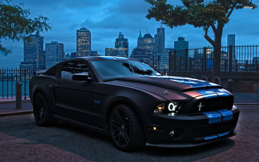 Black Live Car Ford Mustang Wallpaper