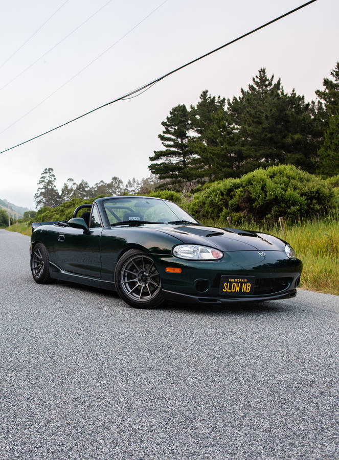 Black Mazda Roadster Slow Nb Wallpaper