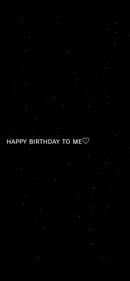 Black Minimalist Aesthetic Happy Birthday Wallpaper