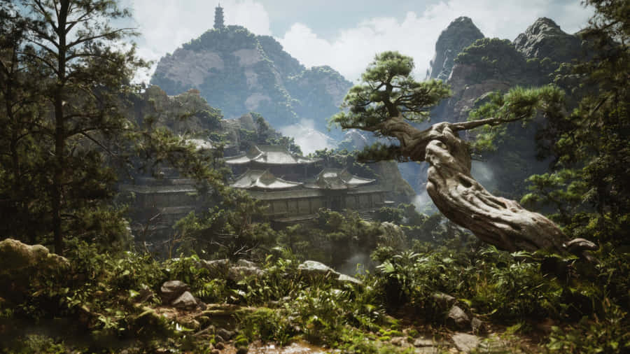 Black Myth Wukong Scenic Landscape Wallpaper