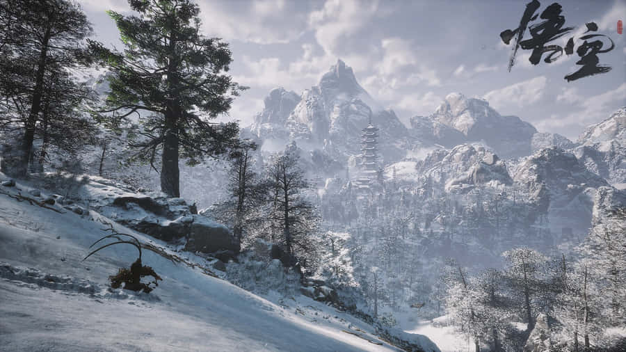 Black Myth Wukong Snowy Mountain Wallpaper