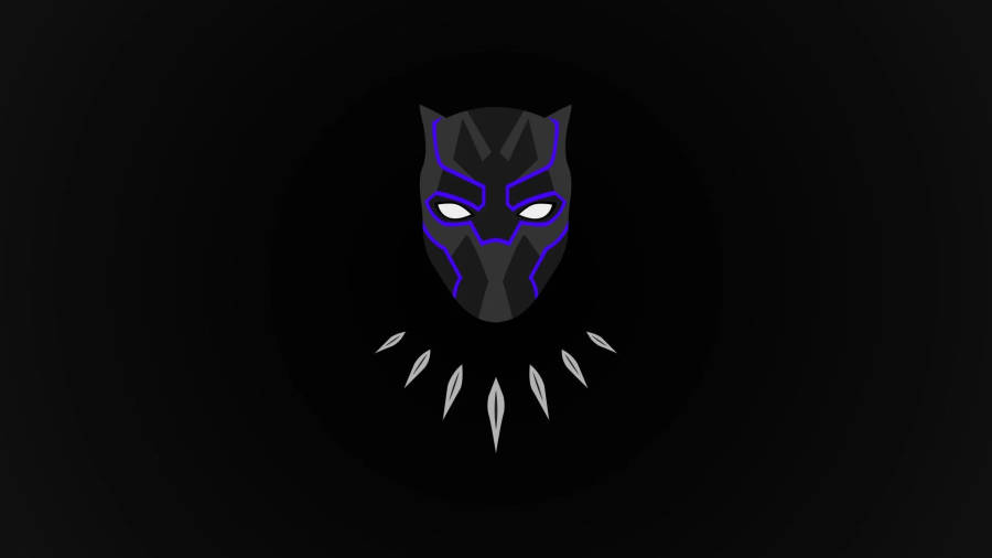 Black Panther In Solid Black Wallpaper