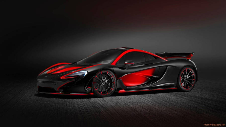 Black-red Mclaren P1 Supercar Wallpaper
