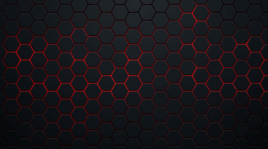 Black Red Neon Honeycomb Wallpaper