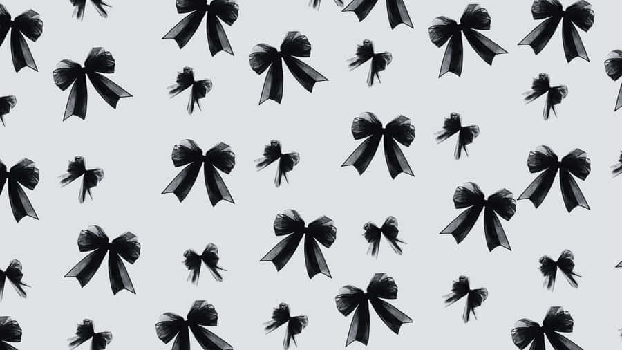 Black Ribbon Pattern Wallpaper