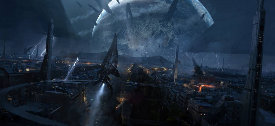 Black Ships In Mass Effect 3 Wallpaper