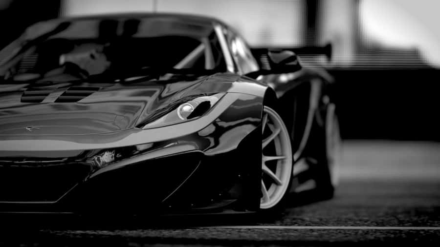 Black Sports Car Artistic Shot Wallpaper
