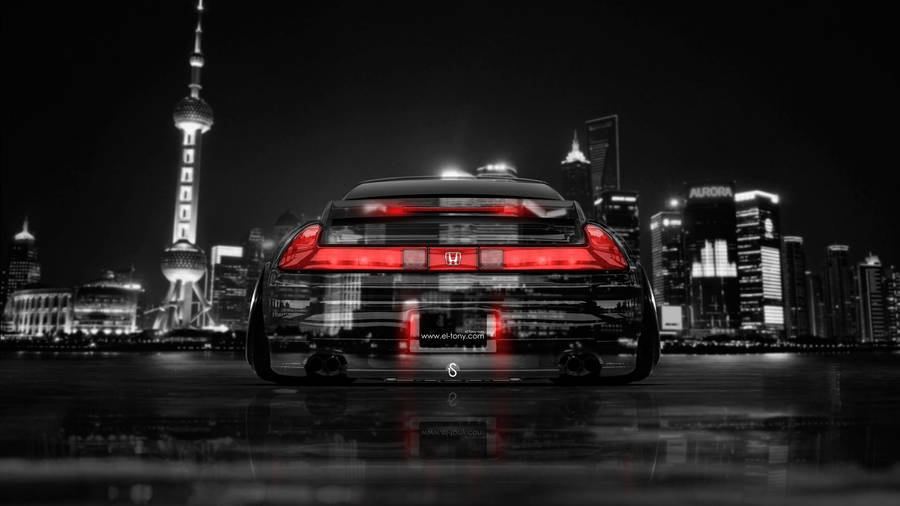 Black Transparent Honda Sportscar Wallpaper