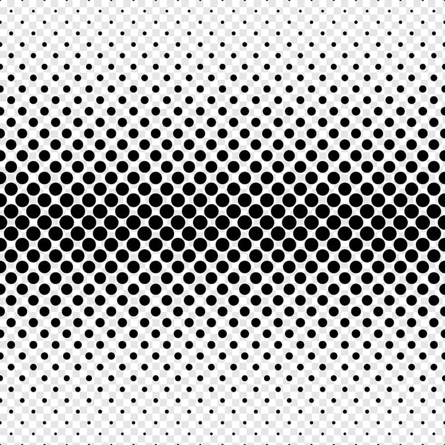 Black White Dot Gradient Pattern Wallpaper