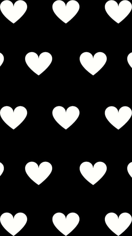 Black White Heart Iphone Wallpaper