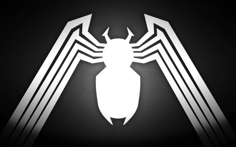 Black White Venom Symbol Wallpaper