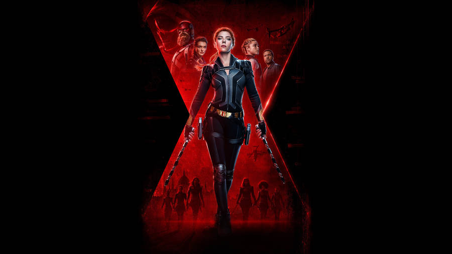 Black Widow Marvel Red House Wallpaper
