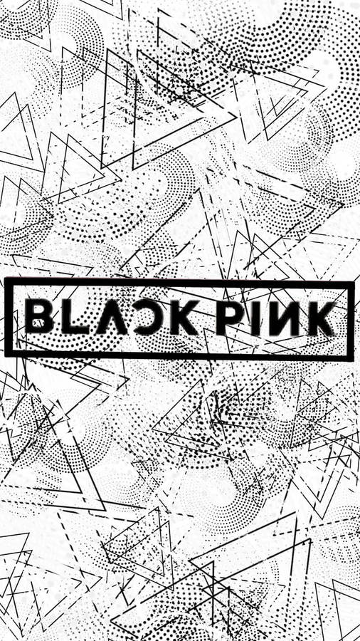 Blackpink Logo Over Black And White Wallpaper