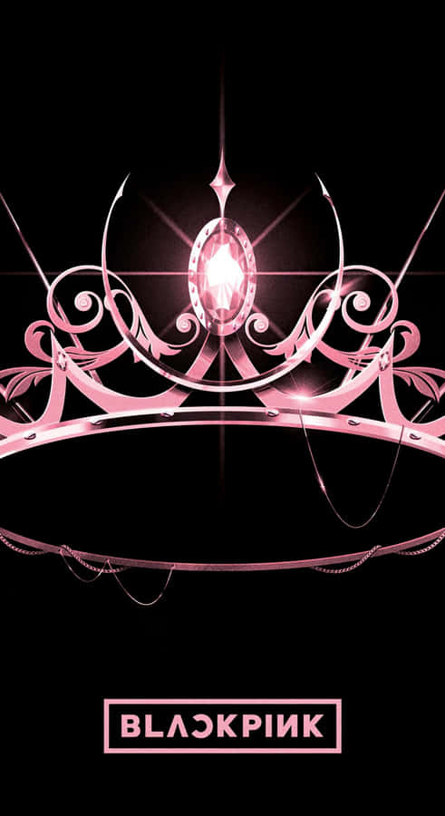 Blackpink Minimalist Crown Design Wallpaper