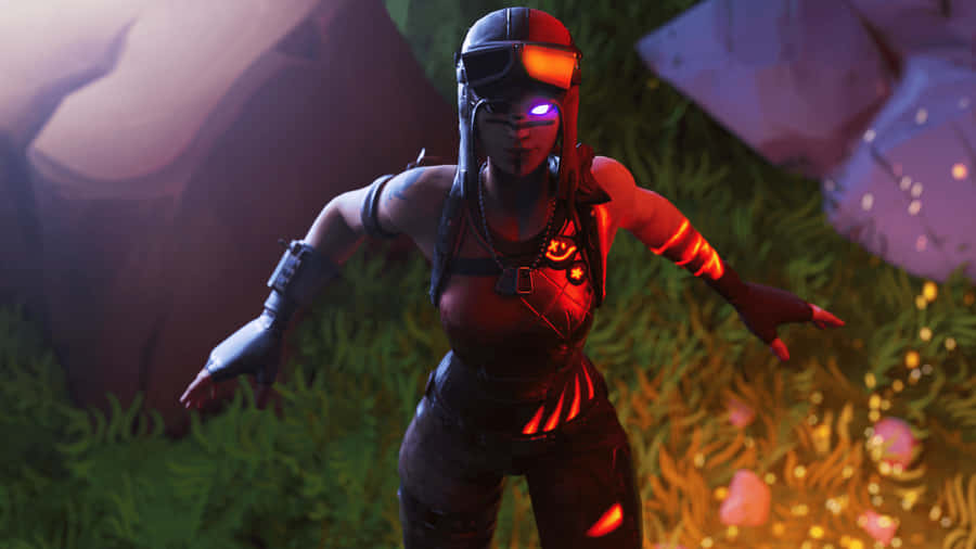 Blaze Fortnite Outfit Preparing To Move Wallpaper