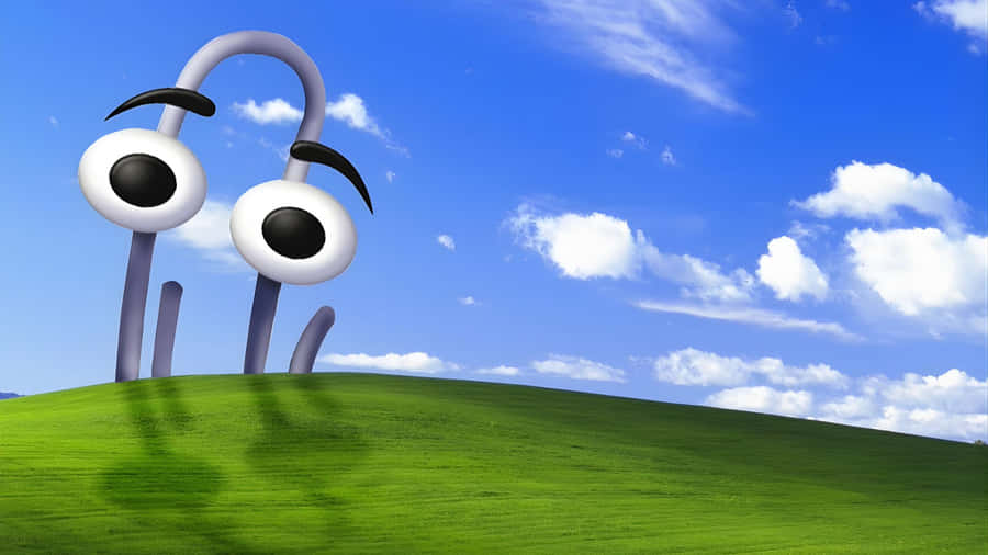 Bliss Landscape With Animated Character Wallpaper