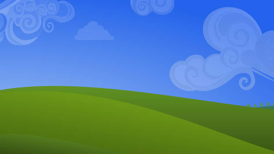 Blissful Green Hills Wallpaper