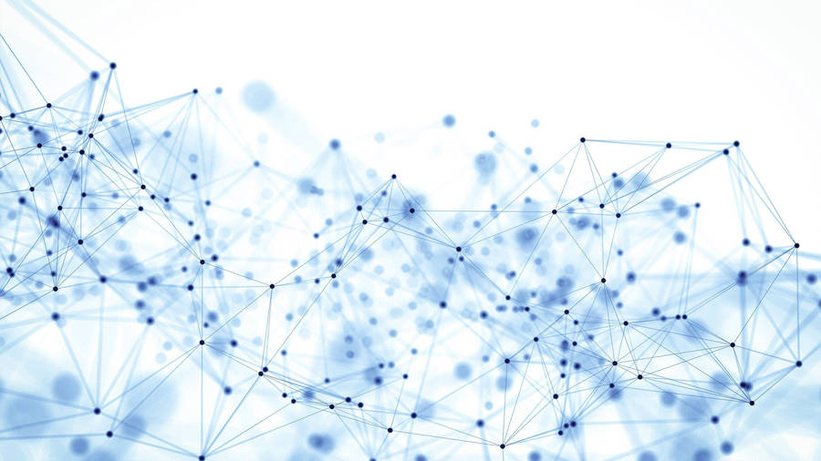 Blockchain Dark Blue Points Wallpaper