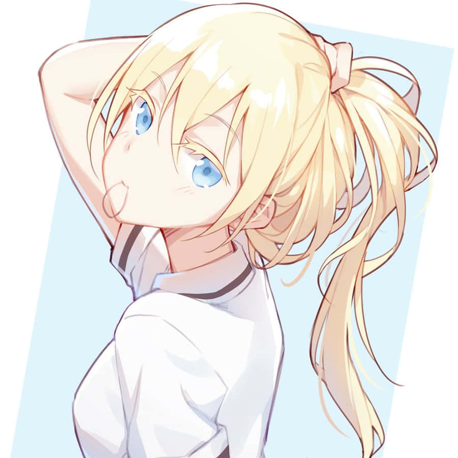 Blonde Anime Girl Blue Eyes Olivia Asobi Asobase Wallpaper