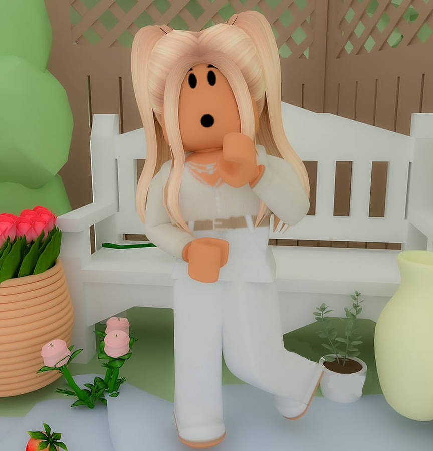 Blonde Hair Roblox Girl Wallpaper