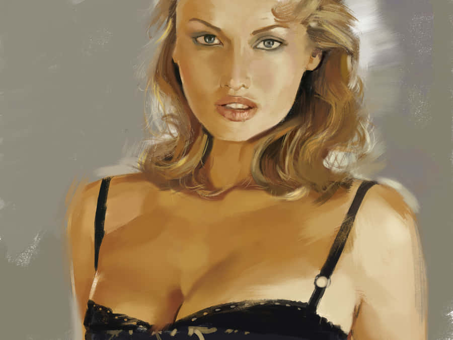 Blonde Model Artistic Portrait Wallpaper