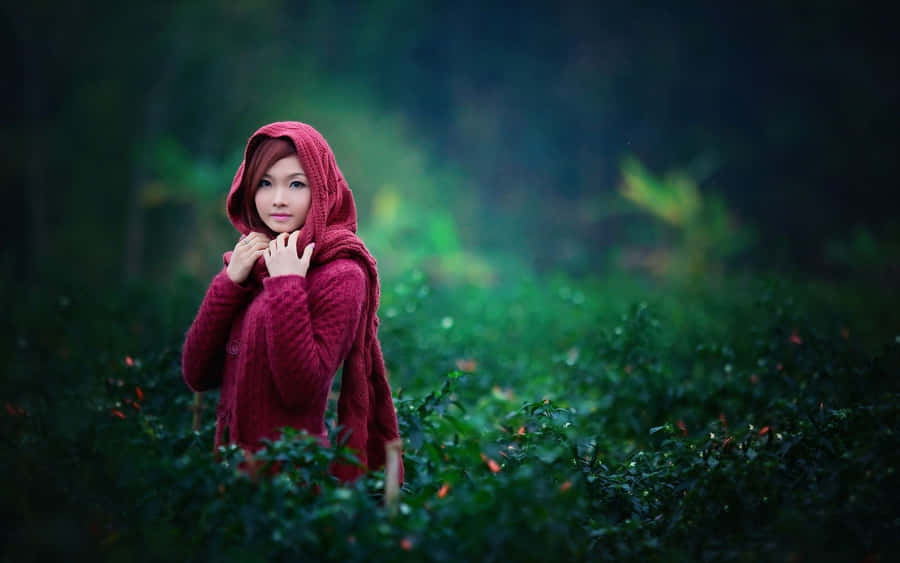 Blooming Spring Garden In Full Color Wallpaper