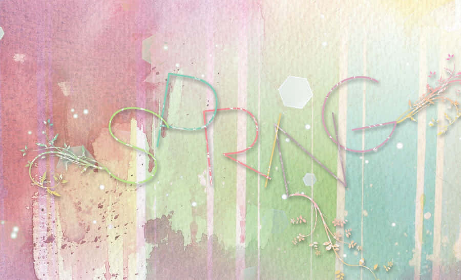 Blooming Spring Pastel Garden Wallpaper