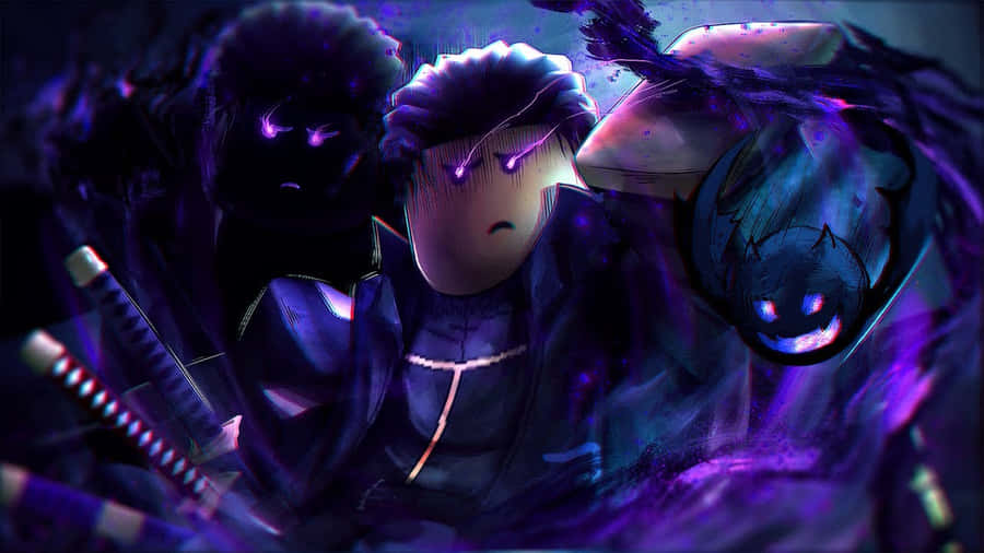 Blox Fruits Dark Trio Artwork Wallpaper