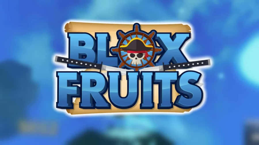 Blox Fruits Game Logo Wallpaper